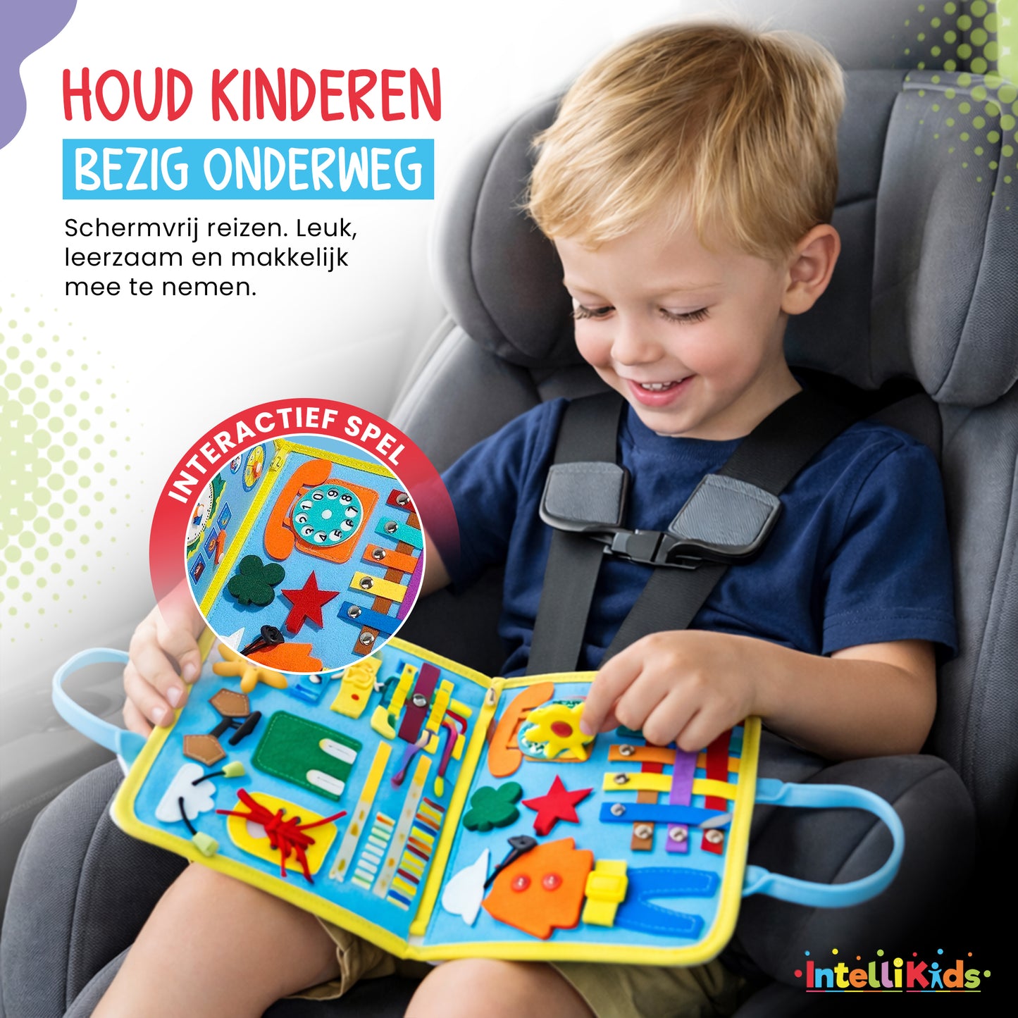 Busy Board dinosaurus blauw