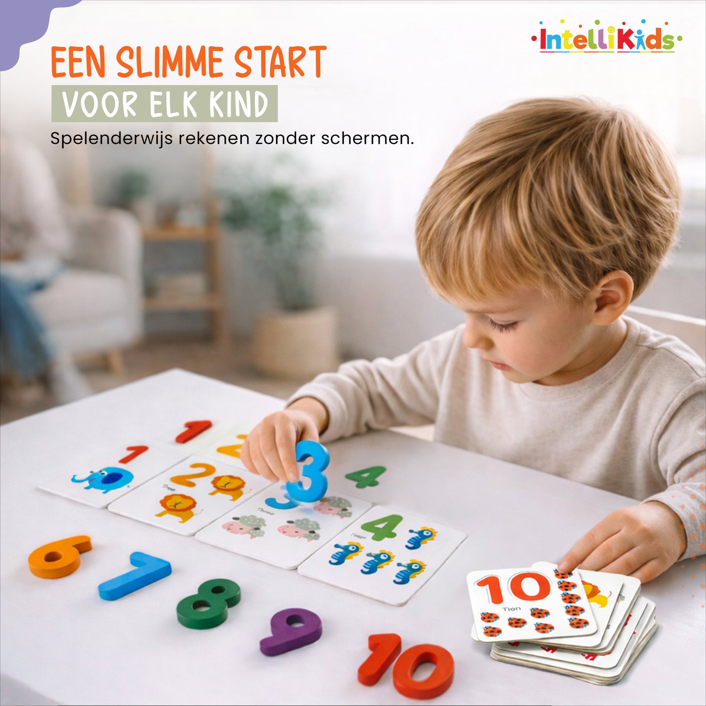 Word een Rekenwonder – Educatief Rekenspel met houten cijfers