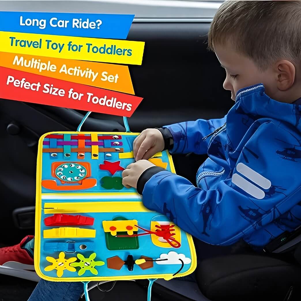 Busy Board dinosaurus blauw