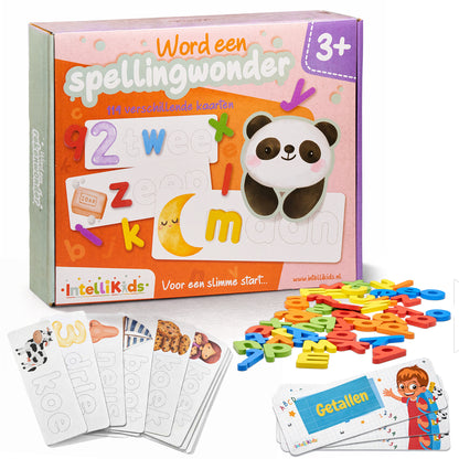 Word een Spellingwonder – Educatief Taalspel met Houten Letters