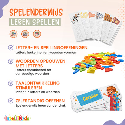 Word een Spellingwonder – Educatief Taalspel met Houten Letters