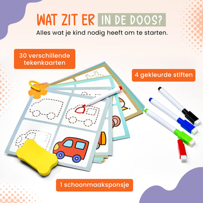 Word een Tekenwonder – Herbruikbare Tekenkaarten Kind