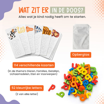 Word een Spellingwonder – Educatief Taalspel met Houten Letters
