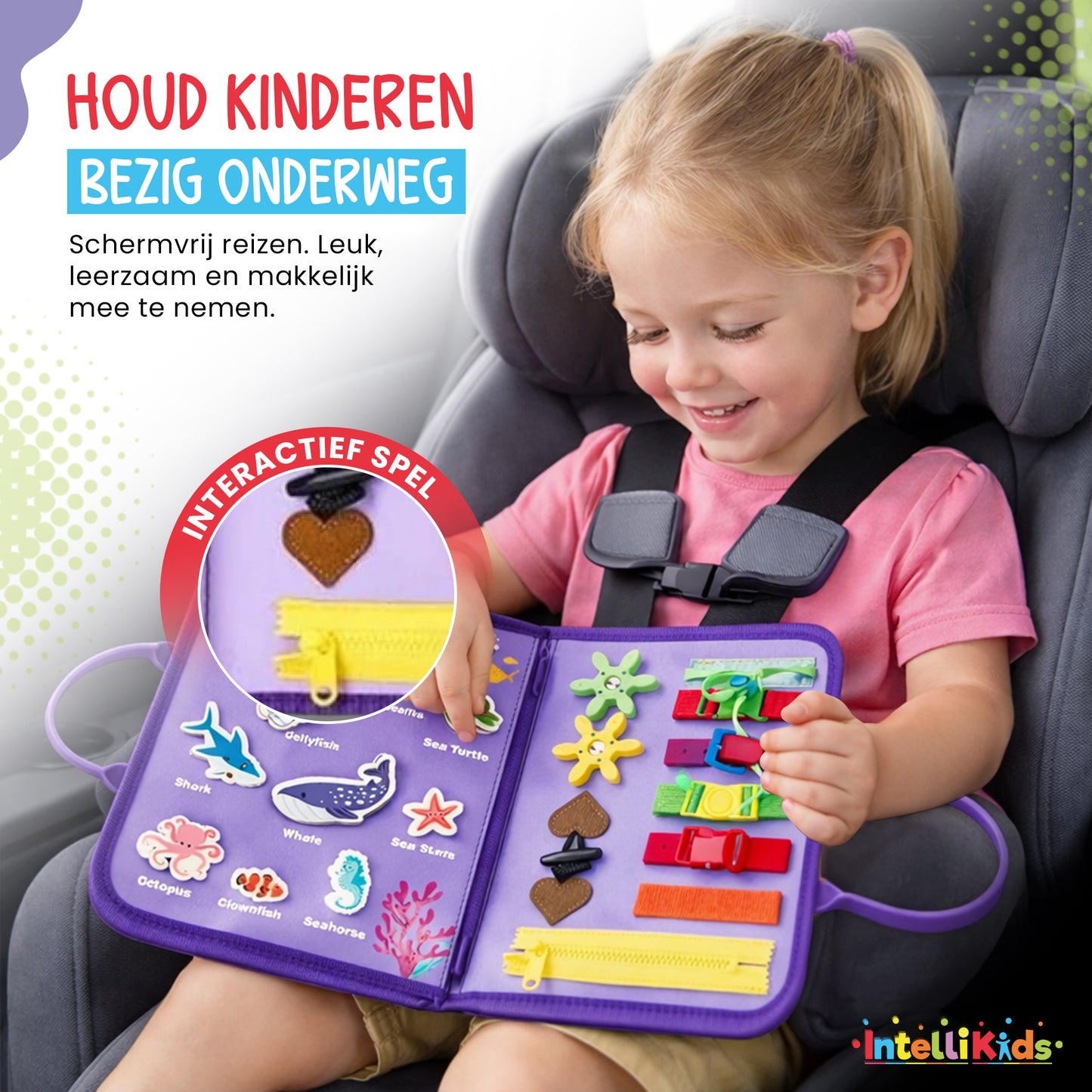 Busy Board zeemeermin paars