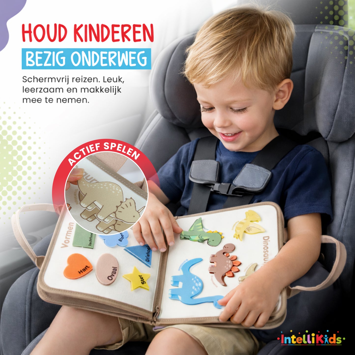 Busy Board dinosaurus beige