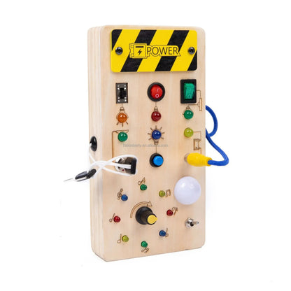 Montessori Houten Busy Board met LED & Schakelaars