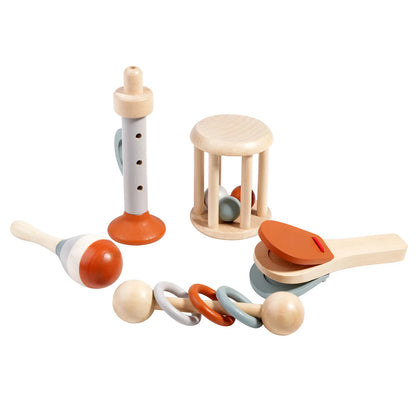 Houten Muziekinstrumenten Set – 5-delig Montessori Speelgoed