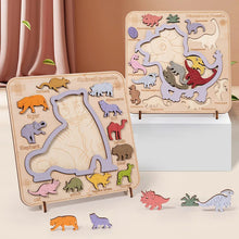 Montessori Houten Dieren inlegpuzzel