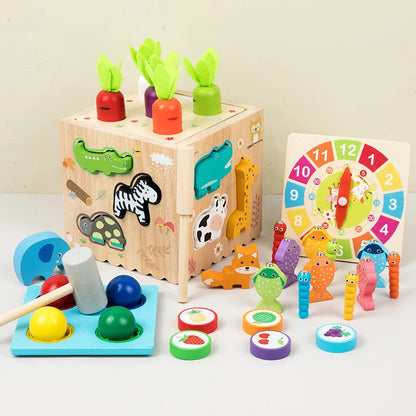 Houten activiteitenkubus 8 in 1 van Intellikids