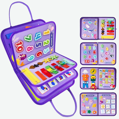 Busy Board zeemeermin paars - Montessori activiteitenboek van Intellikids