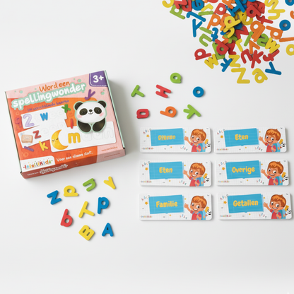 Word een Spellingwonder – Educatief Taalspel met Houten Letters