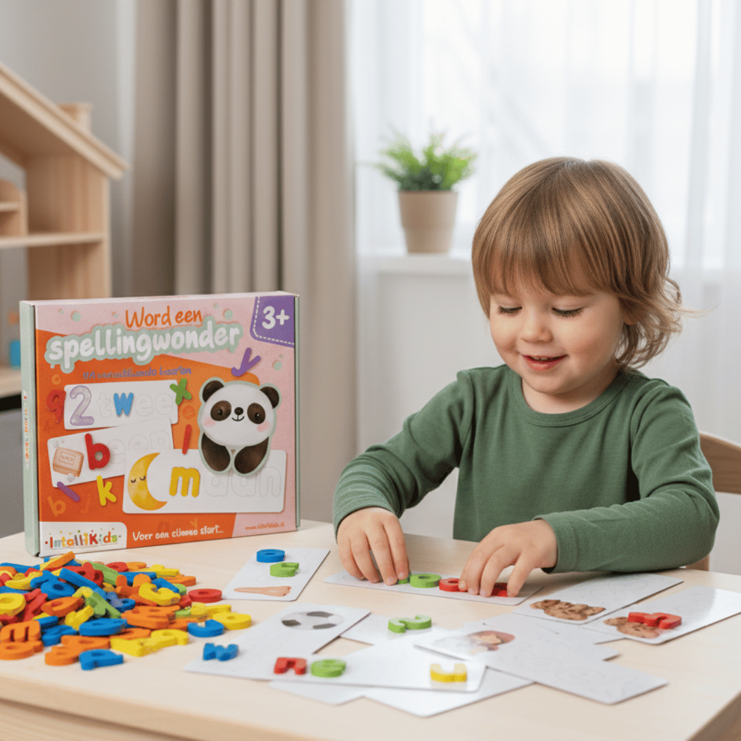 Word een Spellingwonder – Educatief Taalspel met Houten Letters