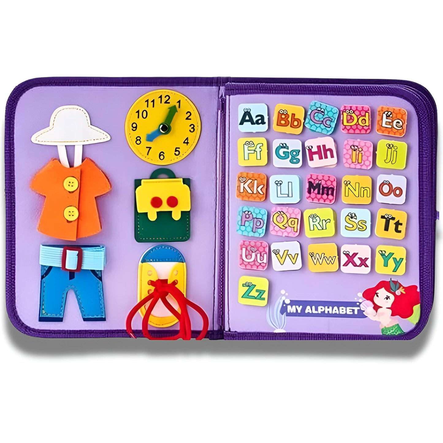 Busy Board zeemeermin paars