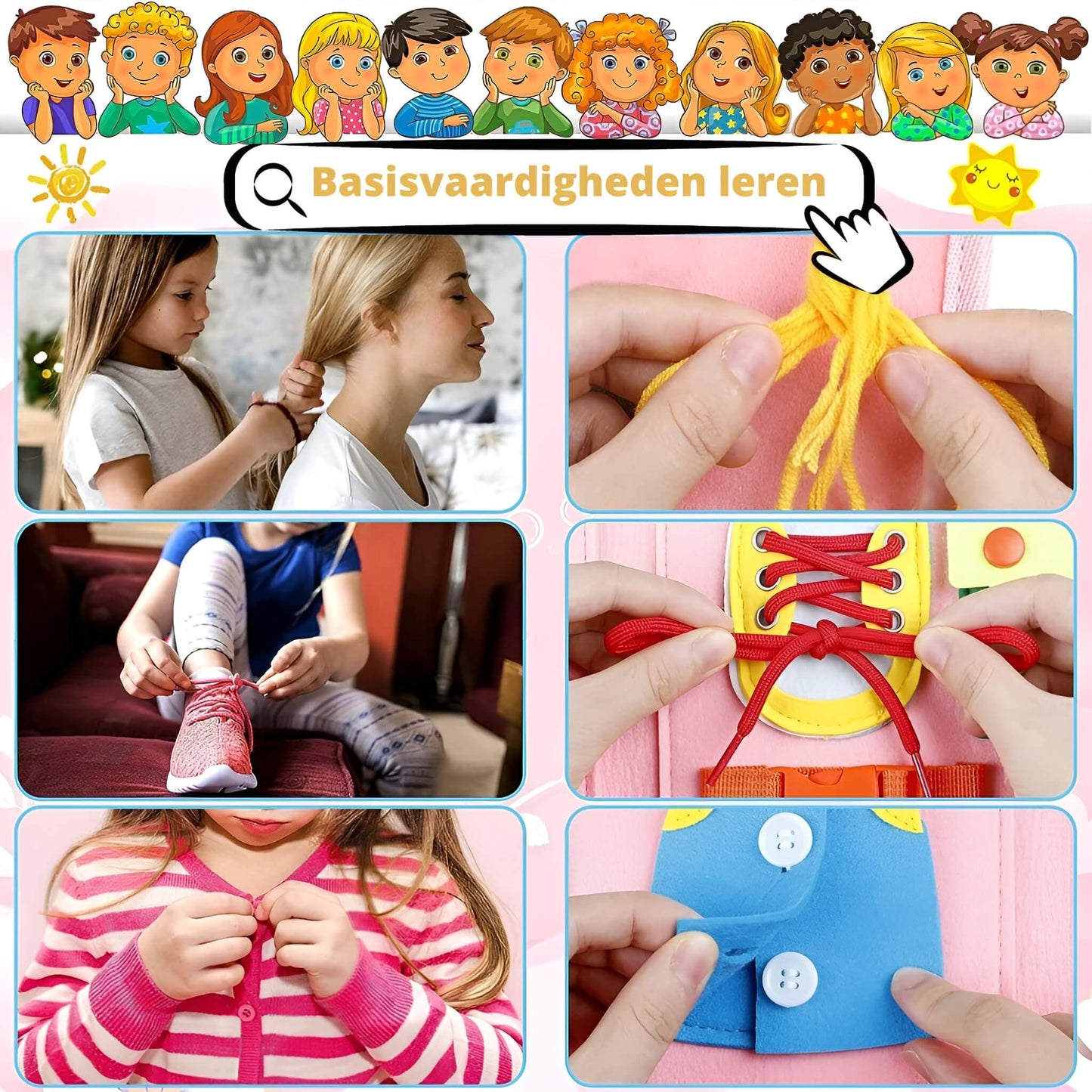 Busy Board zeemeermin roze