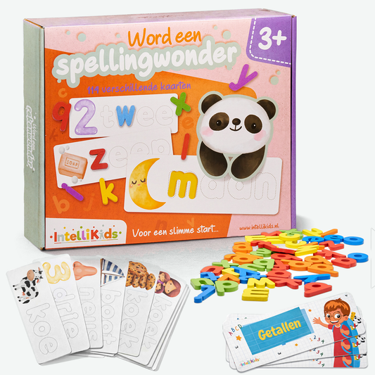 Word een Spellingwonder - taalspel met houten letters van Intellikids