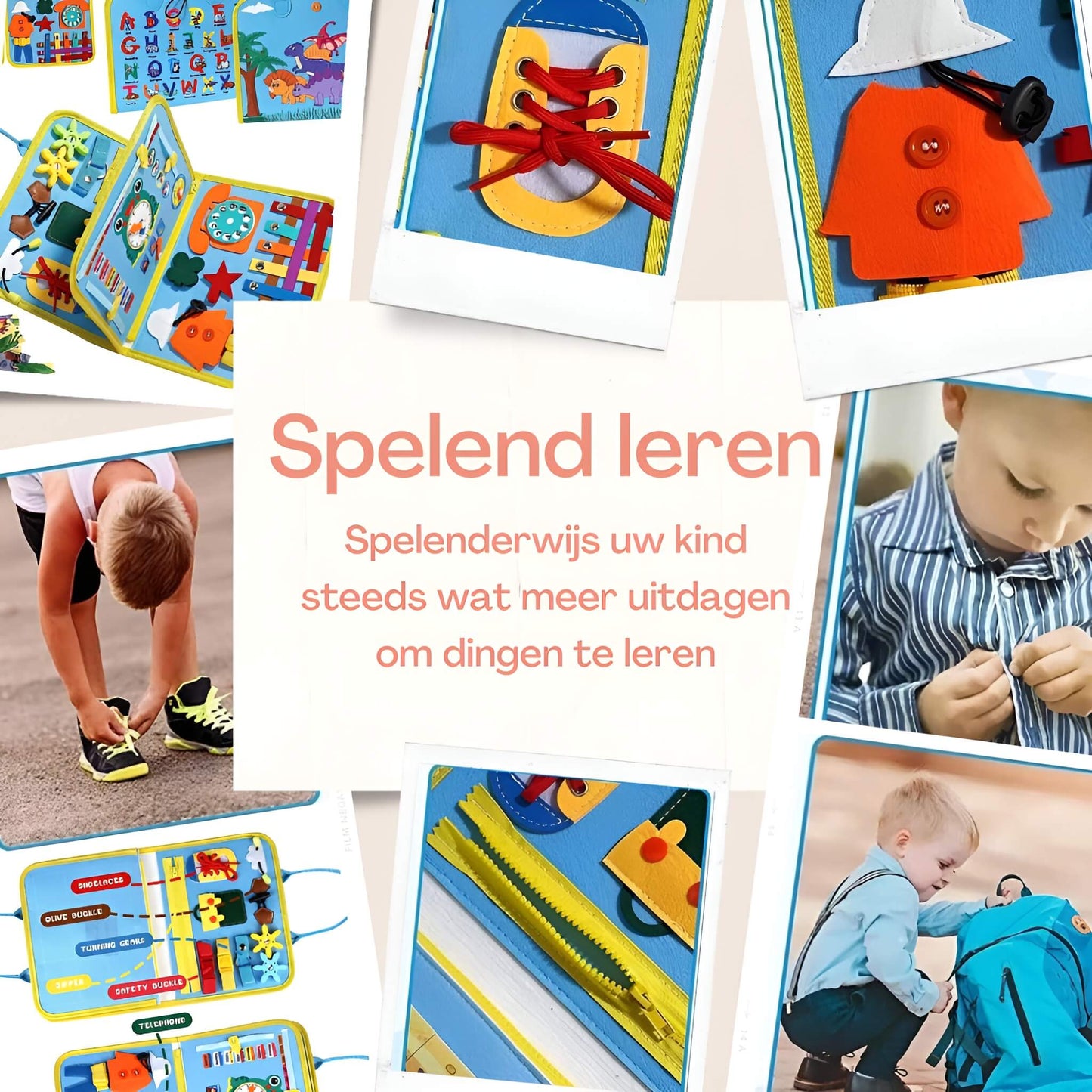 Busy Board dinosaurus blauw