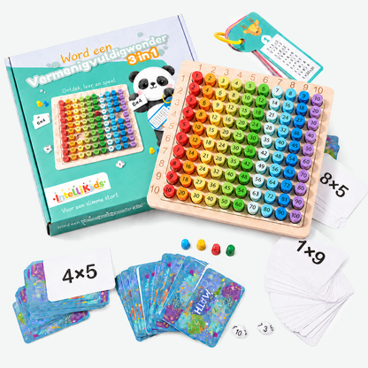 Word een Vermenigvuldigwonder - houten rekenspel 3 in 1 van Intellikids
