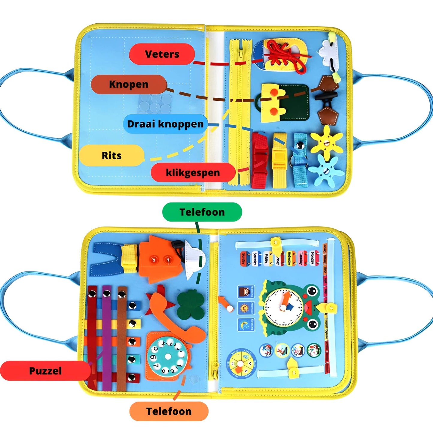 Busy Board dinosaurus blauw