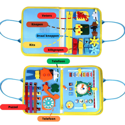 Busy Board dinosaurus blauw